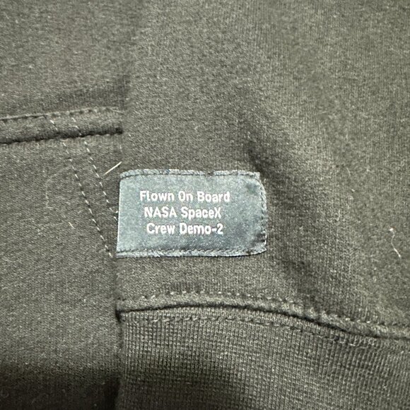 SpaceX Crew Demo 2 NASA Full Zip Hoodie Men’s Sz 3X Black Falcon 9 Rocket Tesla - Picture 8 of 13